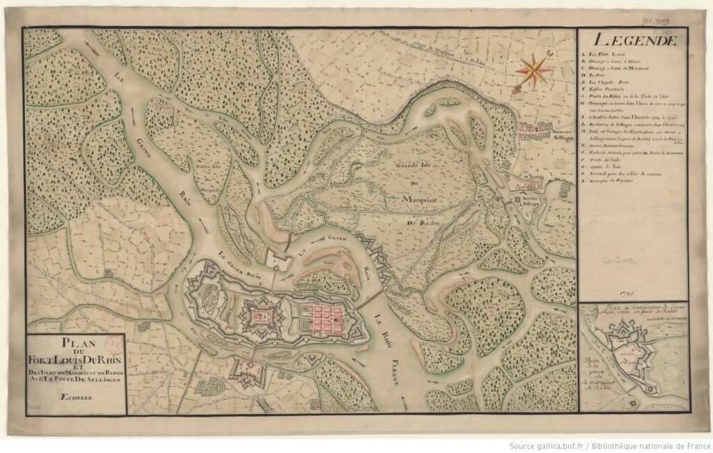 Plan de Fort-Louis en 1735
