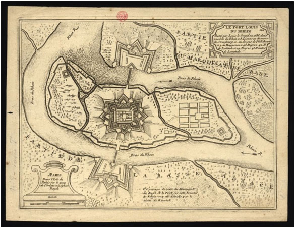 Ancien plan de la commune de Fort-Louis